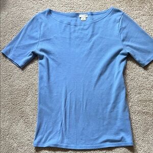 J. Crew Powder Blue Short Sleeve Knit Top